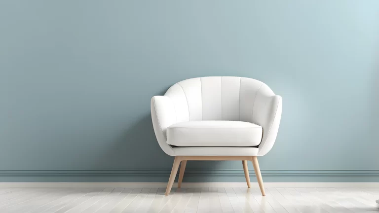 clean-pastel-background-showcasing-isolated-3d-white-wingback-armchair-perfect-advertisement